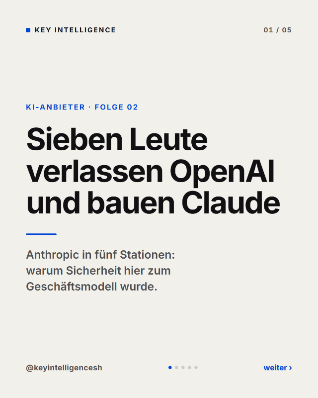 Beitragsbild: Sieben Leute verlassen OpenAI und bauen Claude